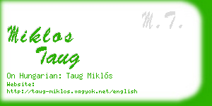 miklos taug business card